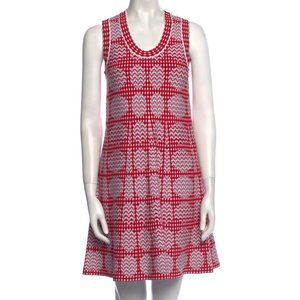 ALAÏA Printed Mini Dress - Size 6. Excellent Condition